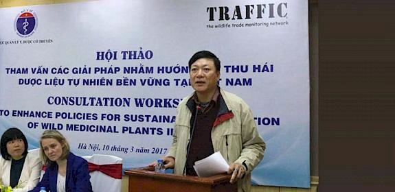 Pham Vu Khanh, Director of the Administration of Traditional Medicine told delegates: “We can improve the sustainable management of medicinal plants while improving the livelihoods of individuals that depend on these resources.” © TRAFFIC